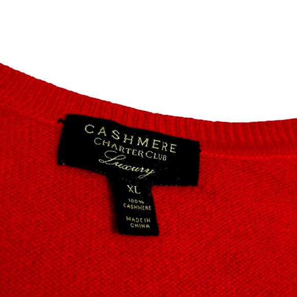 100% Cashmere Charter Club Luxury Sweater XL - Picture 3 of 4